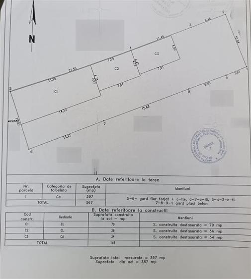 Casă individuală cu 3 camere cu Canalizare în Central