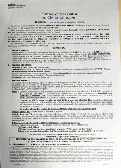 Teren de 2400 mp, în Splaiul Unirii