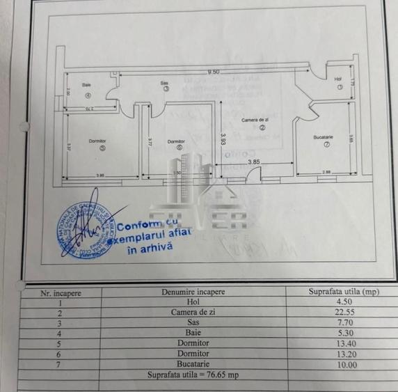Apartament cu 3 camere/77mp/parcare/zona strazii Tautului. - 16