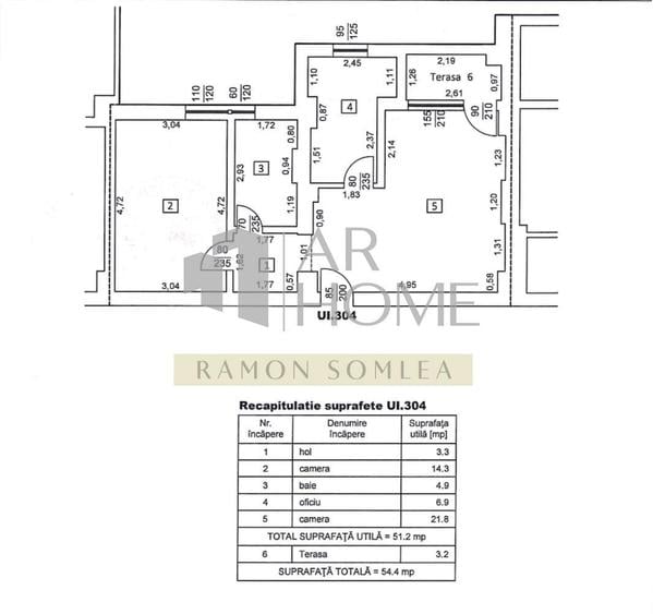 Apartament cu 2 camere în Bănești