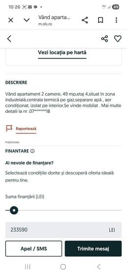 Apartament cu 2 camere decomandat în Central