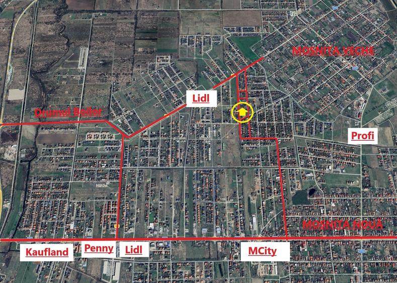 Teren Construcții intravilan de 612 mp, în Moșnița Nouă