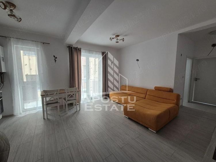 Apartament cu 2 camere semidecomandat, mobilat în Giroc