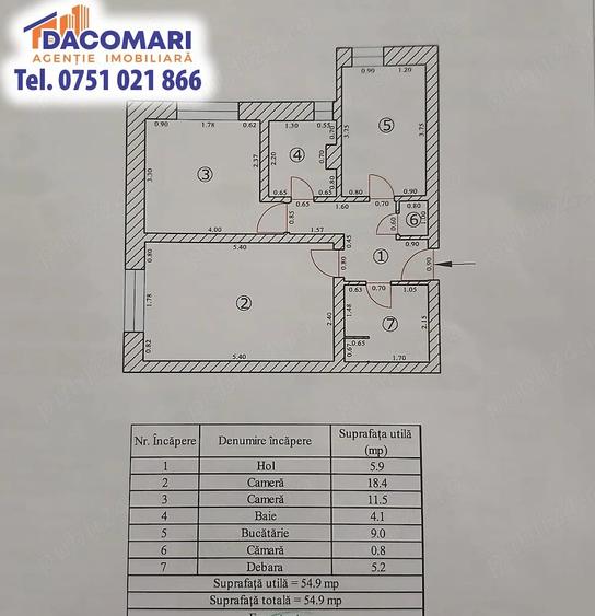 Apartament 2 camere 55 mp .Racadau, Bra?ov. - 1