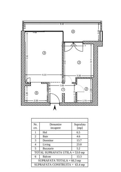 Apartament cu 2 camere decomandat, mobilat în Pipera