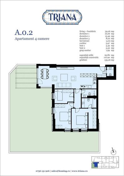 Apartament cu 4 camere în Central