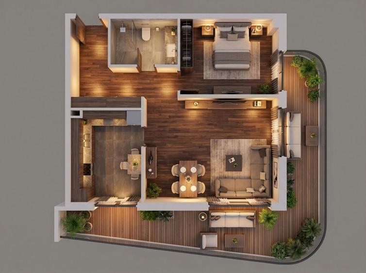 Apartament cu 3 camere decomandat în Lacul Tei