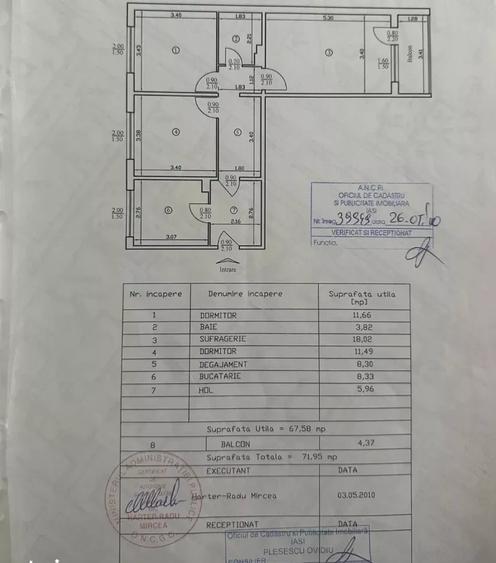 Apartament cu 3 camere decomandat, mobilat în Alexandru cel Bun