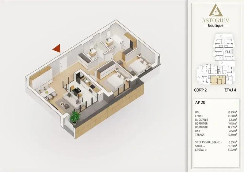 Apartament cu 3 camere decomandat în Theodor Pallady