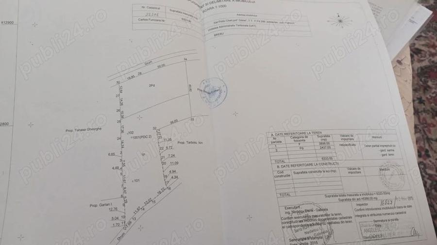 Teren de 6333 mp, în Brebu