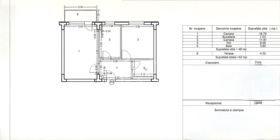 Apartament cu 2 camere decomandat în Tractorul