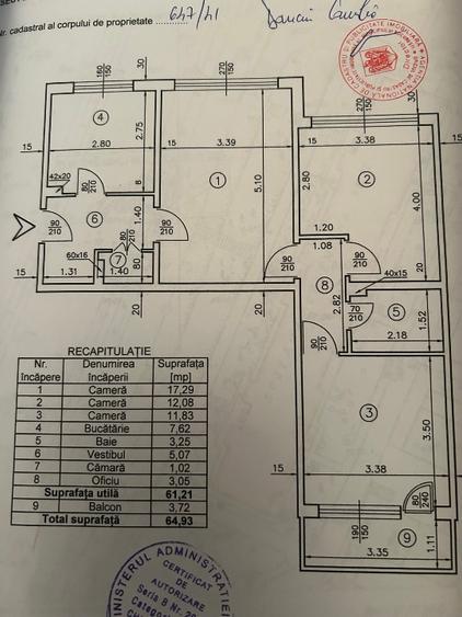 Apartament cu 3 camere semidecomandat în Doamna Ghica