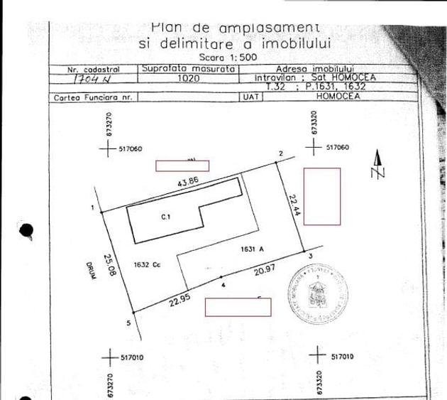 Casă individuală cu 5 camere cu Teren 1020 Mp în Homocea