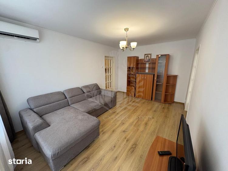 Apartament cu 2 camere semidecomandat, mobilat în Rudului