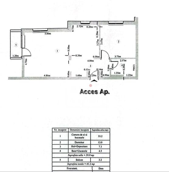 Apartament cu 3 camere decomandat, mobilat în Tractorul