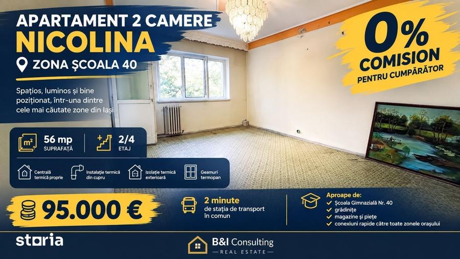 Apartament cu 2 camere în Nicolina