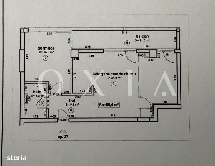 Apartament cu 3 camere în Dumbrăvița