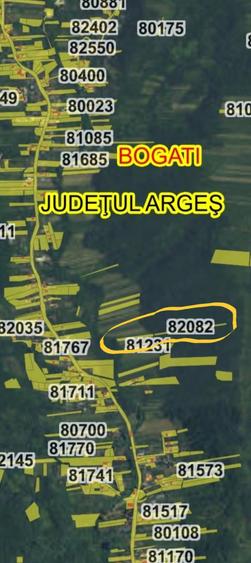 Teren de 5400 mp, în Bogați