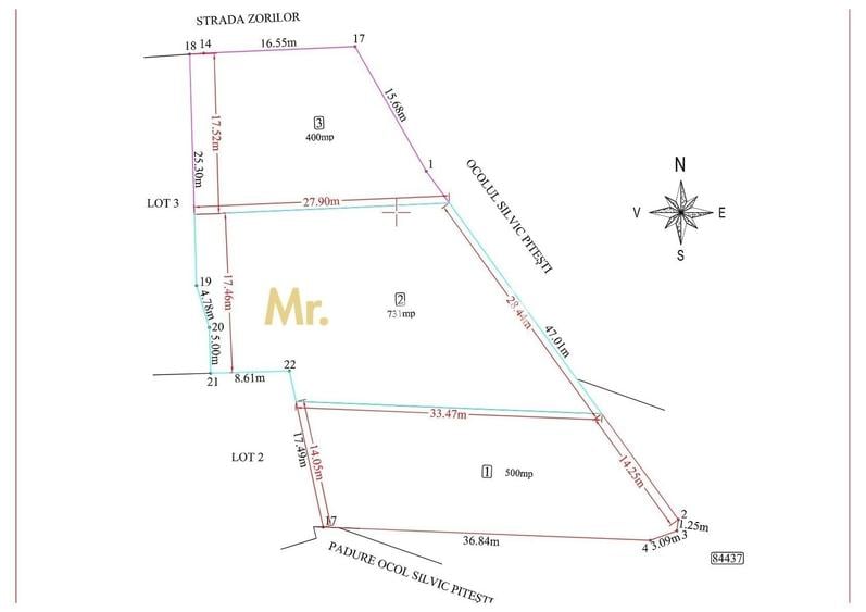 Teren Construcții intravilan de 400 mp, în Bascov