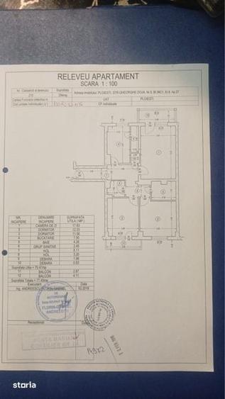 Apartament cu 3 camere decomandat în Gheorghe Doja