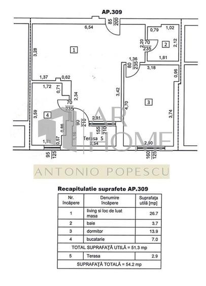 Apartament cu 2 camere decomandat, mobilat în Gheorghe Doja
