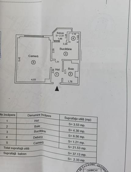 Garsonieră decomandată în Buzaului