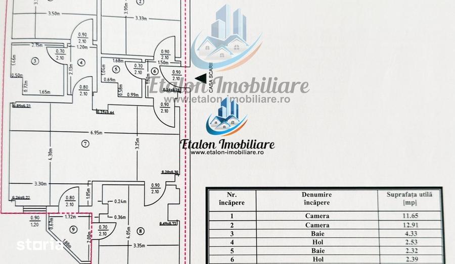 Apartament cu 3 camere semidecomandat în Calea Romanului