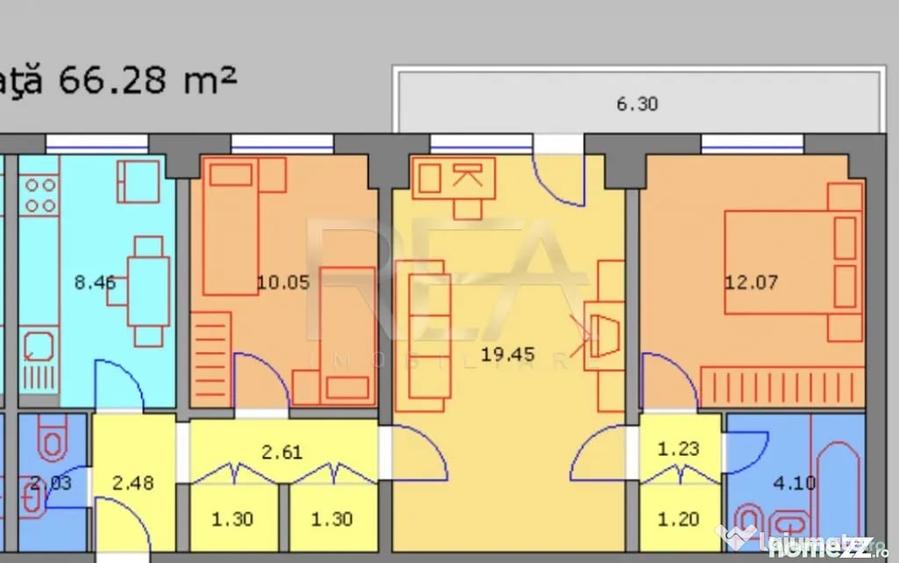 Apartament 3 Camere | Bloc 1986 | Etaj 2 | 2 Bai | - Bucuresti (Bucuresti-Ilfov) - 3