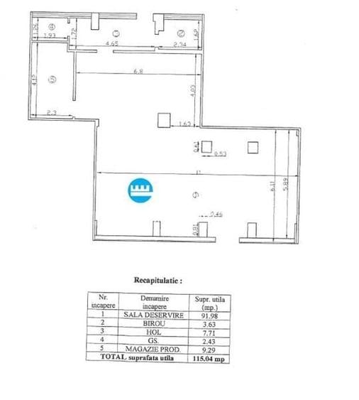 Spațiu comercial, de 115 mp, în Central