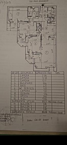 Apartament cu 3 camere decomandat, mobilat în Clucerului
