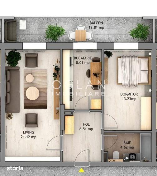 Apartament 2 cam nou, decomandat, bloc cu lift, zona Doamna Stanca - 6