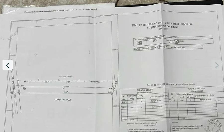 Teren Construcții intravilan de 3800 mp, în Gura Vadului