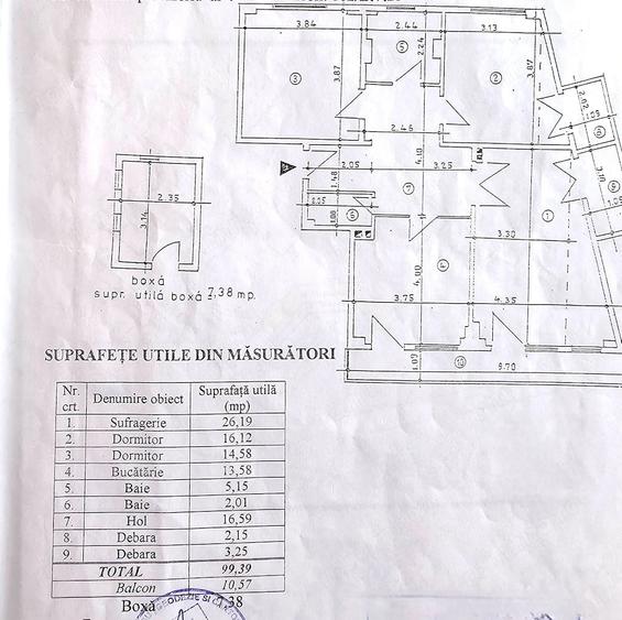 Apartament 3 camere decomandate, cu boxa si loc parcare, zona 1 Mai - 1