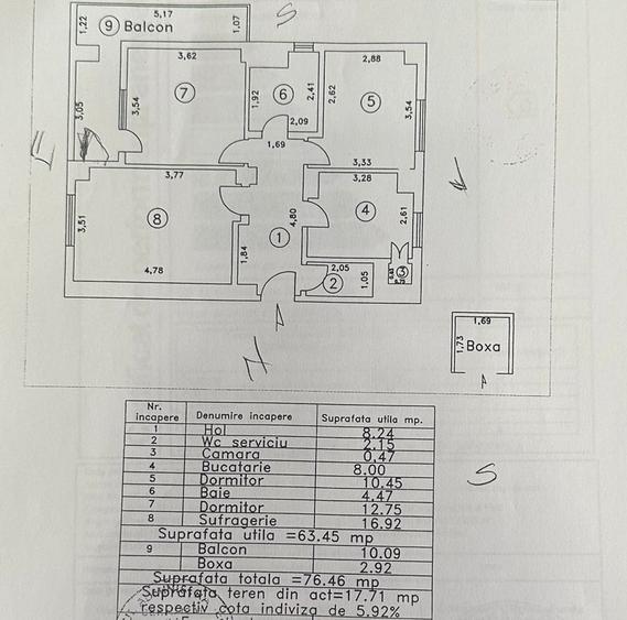 Apartament cu 3 camere decomandat, mobilat în Barieră