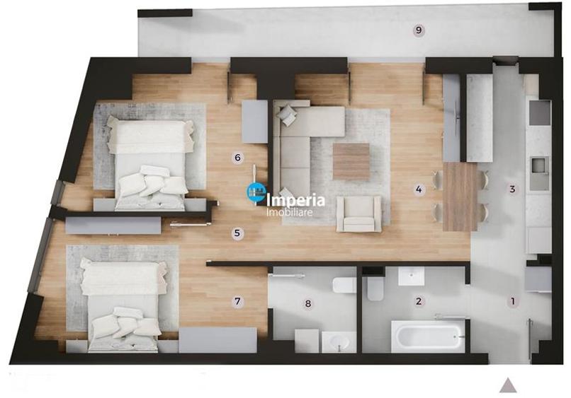 Apartament cu 3 camere decomandat în Tătărași