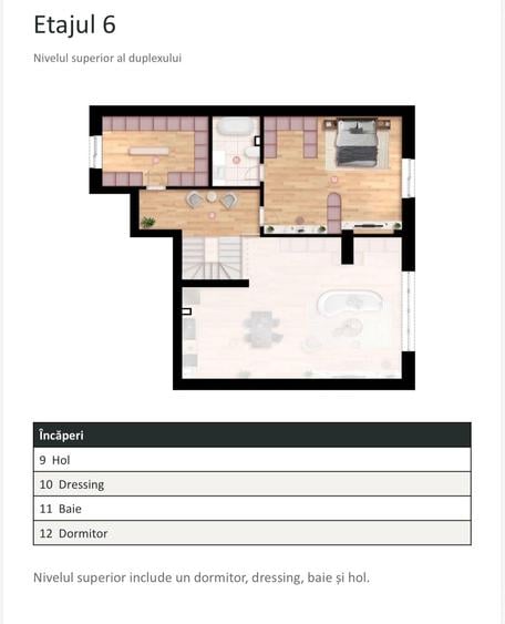 Penthouse cu 4 camere decomandat în Băneasa