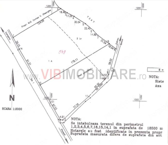Prahova - Baicoi - Paralela 45 - Teren 18500 mp - deschidere la asfalt 120 ml - 1