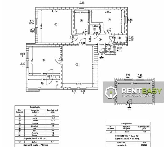 Apartament cu 3 camere în Copou