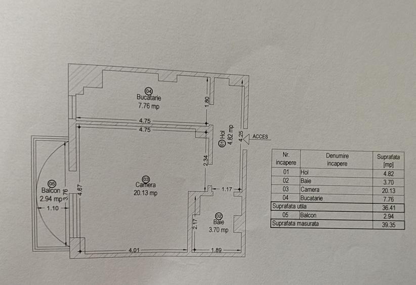 Garsonieră decomandată în Complex Studențesc