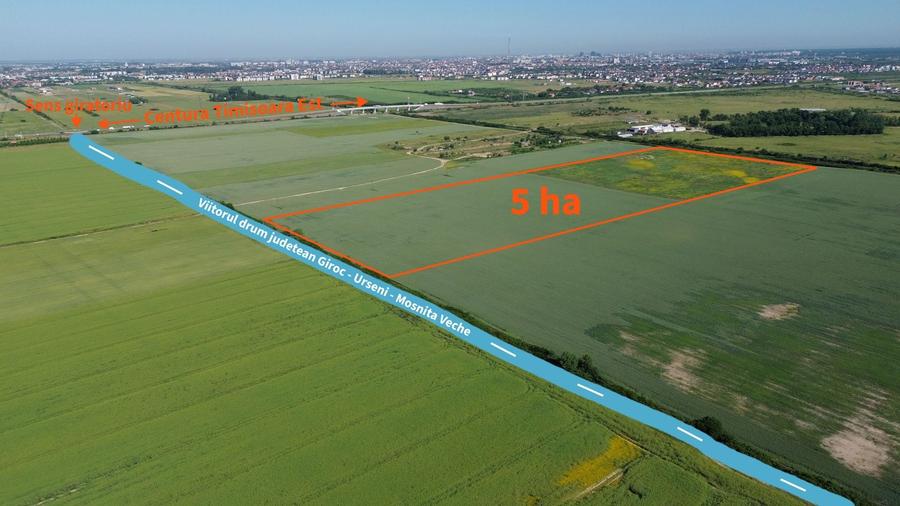Teren Construcții extravilan de 50000 mp, în Urseni