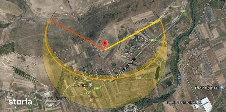 Teren de 569 mp, în Apahida
