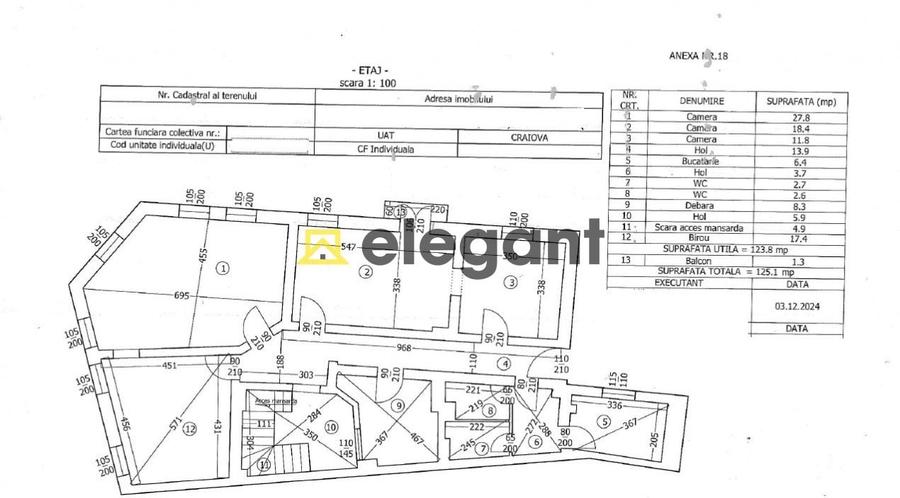 Casă individuală cu 11 camere cu Canalizare în Ultracentral