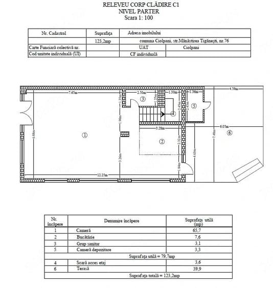 Casă cu 5 camere cu Teren 875 Mp în Ciolpani