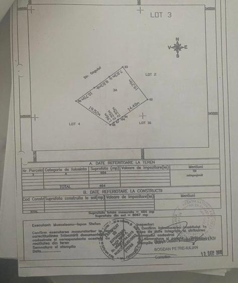 Teren Construcții intravilan de 464 mp, în Corbeanca