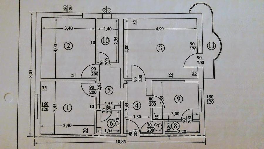 Apartament cu 3 camere decomandat în Cantacuzino