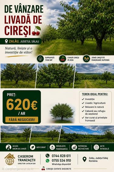 Teren de 7200 mp, în Central