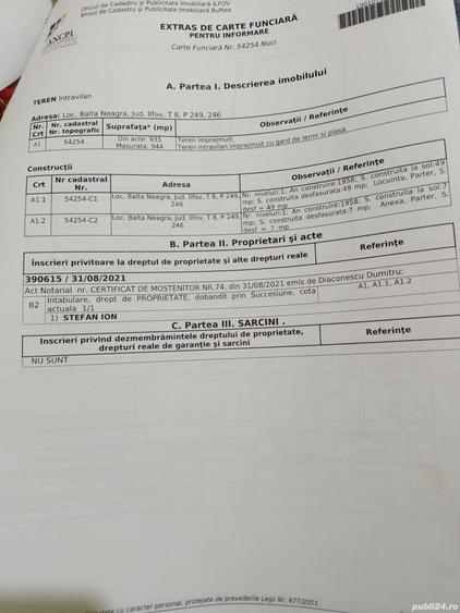 Casă cu 2 camere cu Teren 1000 Mp în Nuci