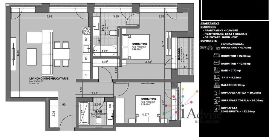 Apartament cu 3 camere decomandat în Centrul Istoric