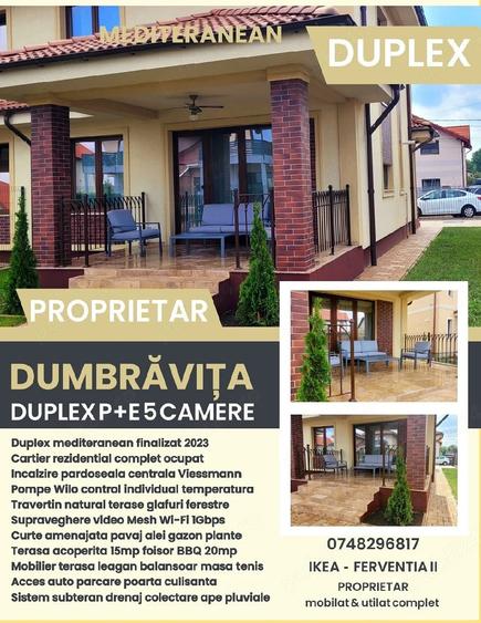 Casă cu 5 camere cu Teren 335 Mp în Dumbrăvița