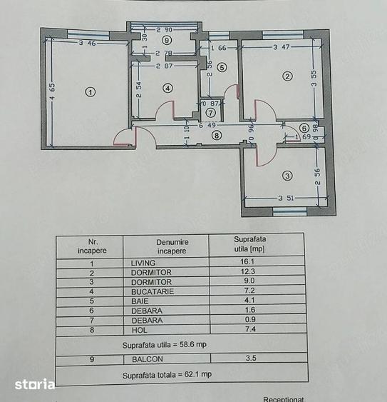 Apartament 3 camere Zona Inel 2 - 10